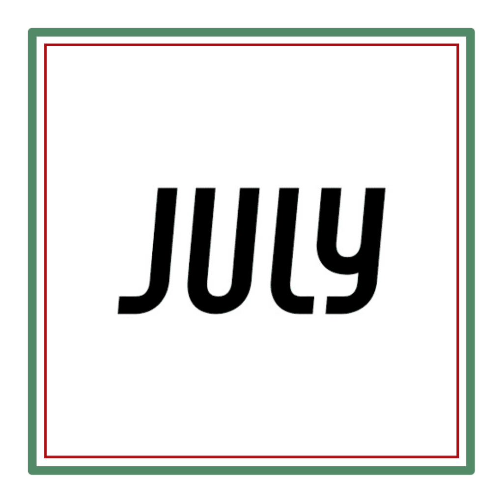 July logo block